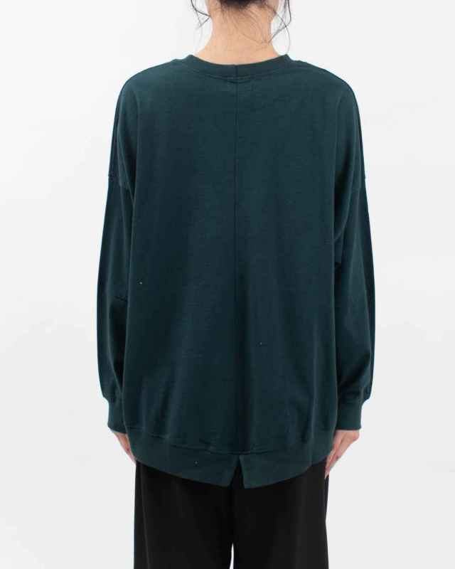 B-512016 BLUE LAKE MARKET アメリカンドライ天竺||バックスリットプルオーバー