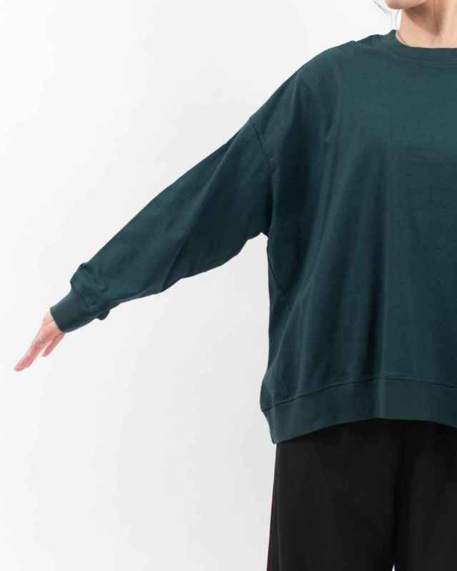 B-512016 BLUE LAKE MARKET アメリカンドライ天竺||バックスリットプルオーバー