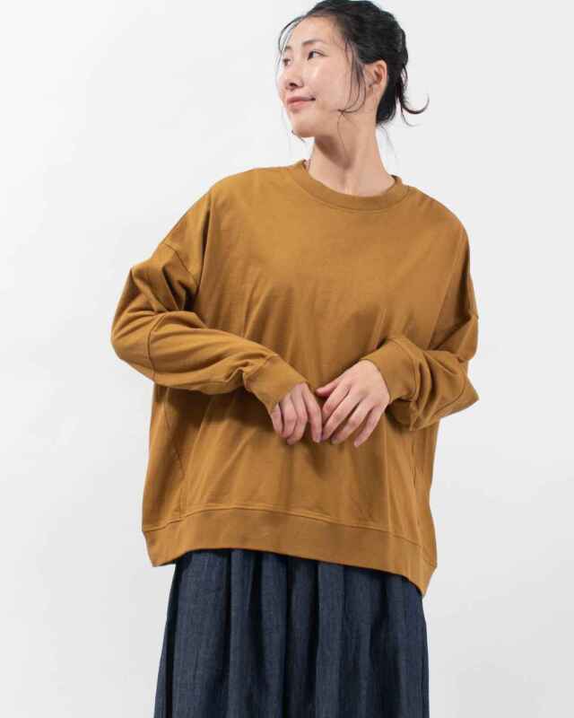 B-512016 BLUE LAKE MARKET アメリカンドライ天竺||バックスリットプルオーバー