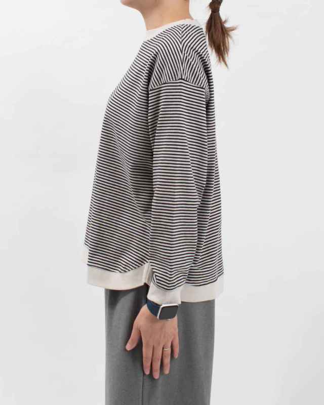 B-512018 BLUE LAKE MARKET アメリカンドライ天竺ボーダー||ヨーク切替ボーダープルオーバー