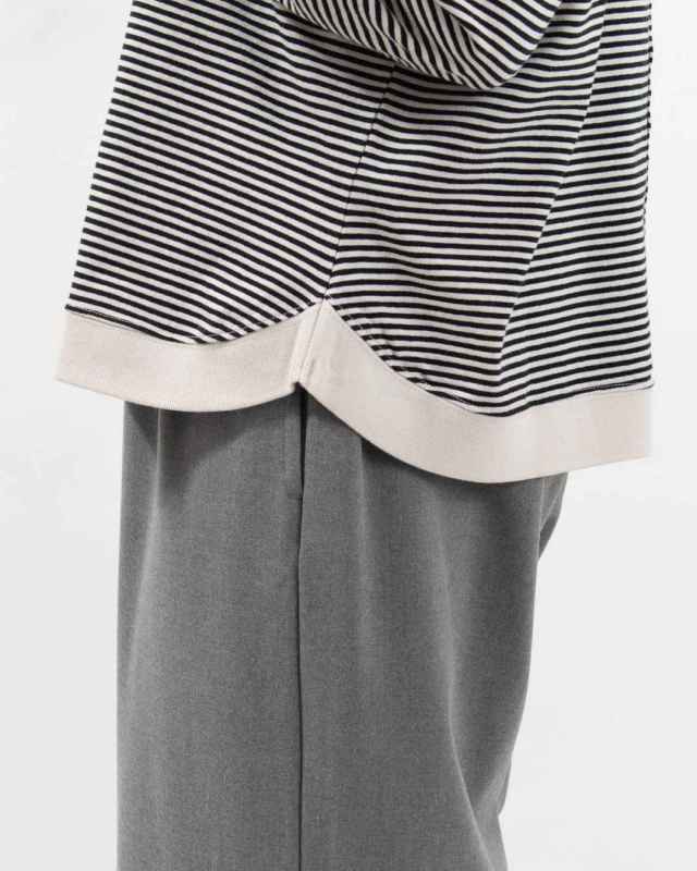 B-512018 BLUE LAKE MARKET アメリカンドライ天竺ボーダー||ヨーク切替ボーダープルオーバー