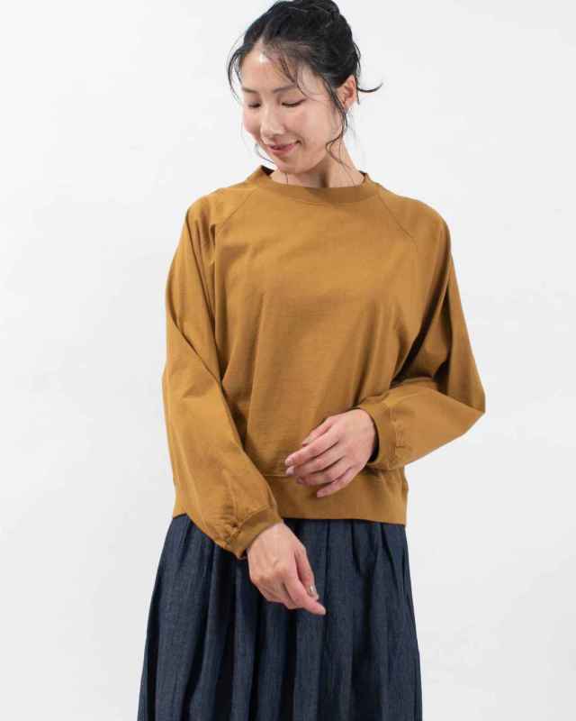 B-512022 BLUE LAKE MARKET アメリカンドライ天竺||ラグランプルオーバー