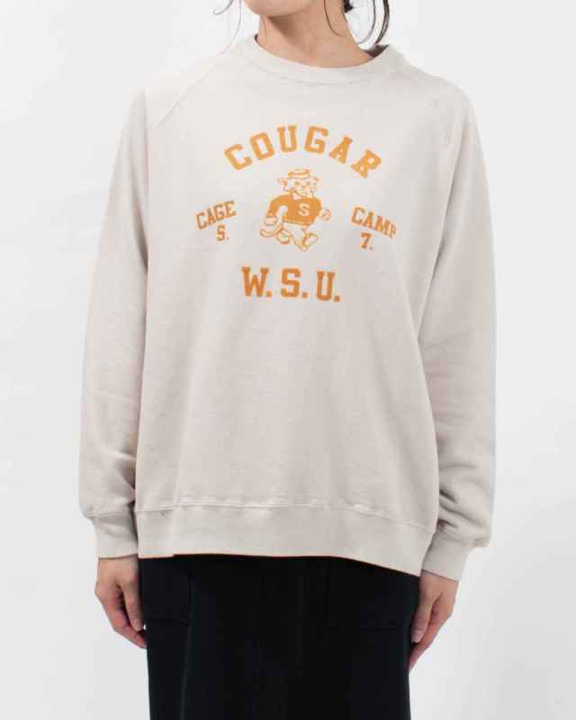 B-513004 BLUE LAKE MARKET BD30/10裏毛 ラグラン裏毛プルオーバー