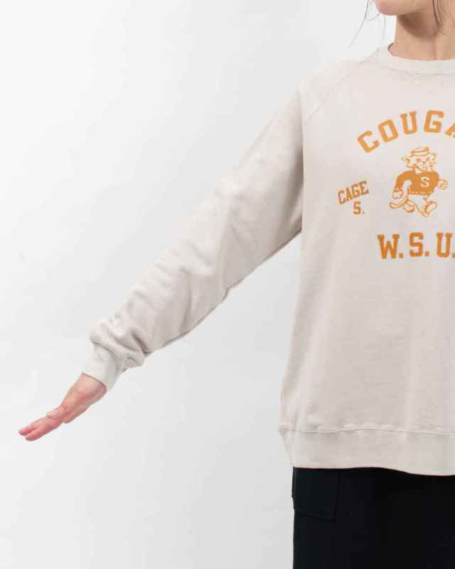 B-513004 BLUE LAKE MARKET BD30/10裏毛 ラグラン裏毛プルオーバー