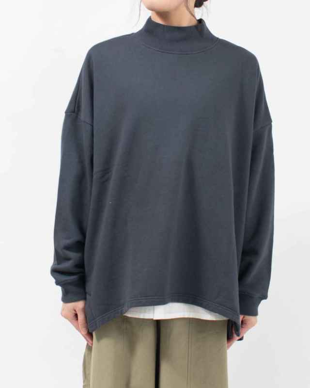 B-513008 BLUE LAKE MARKET AZUMA裏毛サイドスリットプルオーバー