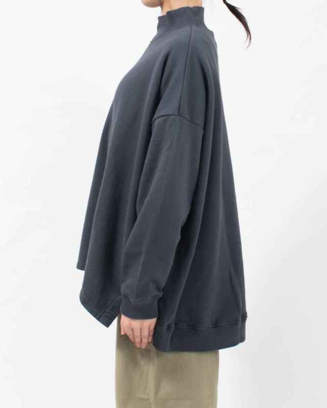 B-513008 BLUE LAKE MARKET AZUMA裏毛サイドスリットプルオーバー