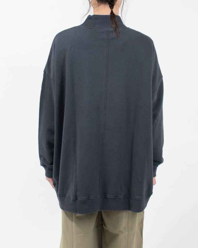 B-513008 BLUE LAKE MARKET AZUMA裏毛サイドスリットプルオーバー