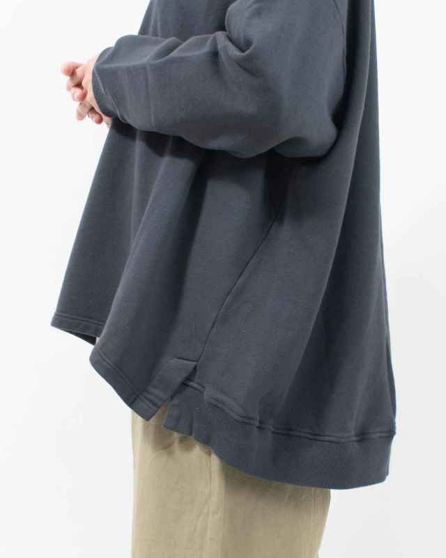 B-513008 BLUE LAKE MARKET AZUMA裏毛サイドスリットプルオーバー