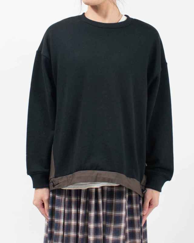 B-513022 BLUE LAKE MARKET AZUMA裏毛/40/2コーマウェザー バイファブリックプルオーバー