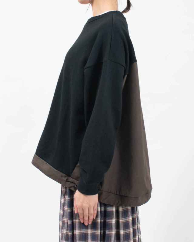 B-513022 BLUE LAKE MARKET AZUMA裏毛/40/2コーマウェザー バイファブリックプルオーバー