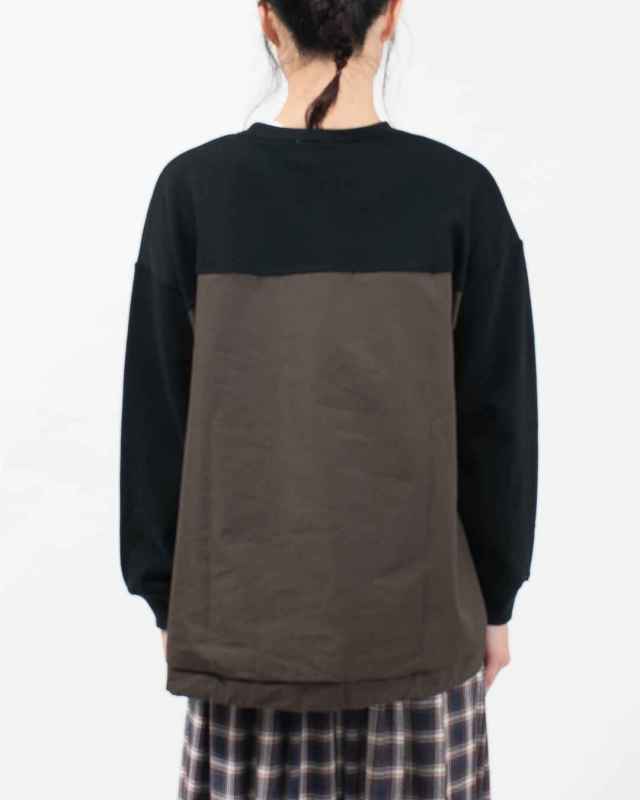 B-513022 BLUE LAKE MARKET AZUMA裏毛/40/2コーマウェザー バイファブリックプルオーバー