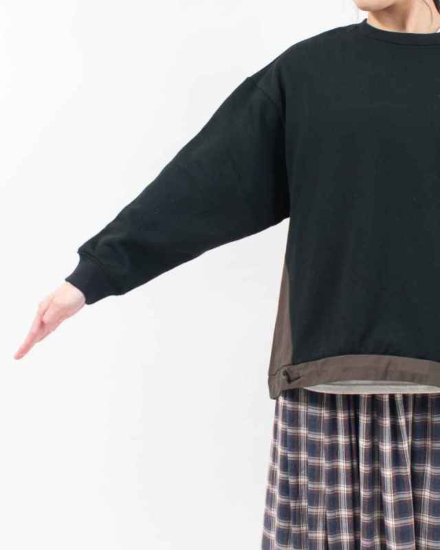 B-513022 BLUE LAKE MARKET AZUMA裏毛/40/2コーマウェザー バイファブリックプルオーバー