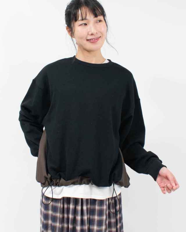 B-513022 BLUE LAKE MARKET AZUMA裏毛/40/2コーマウェザー バイファブリックプルオーバー