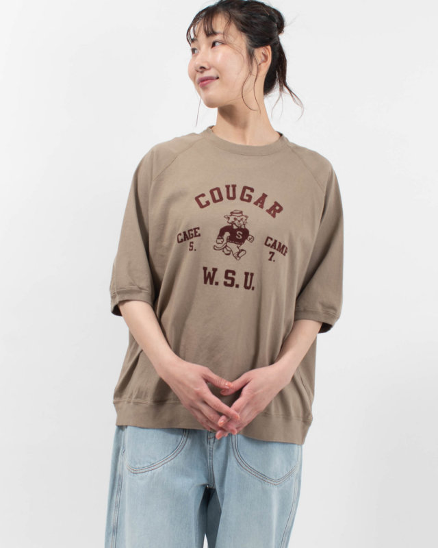 B-521009  BLUE LAKE MARKET 17/-BD天竺 ラグランスリーブプリントTee［COU GAR CAGE5.CAMP7.W.S.U］