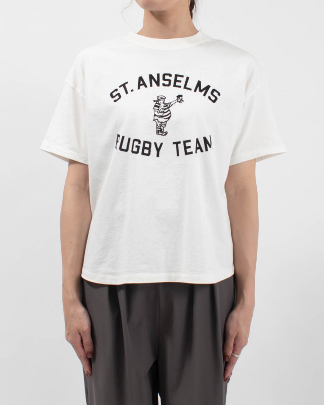 B-521048　BLUE LAKE MARKET アメリカンドライ天竺 ヘムラウンドプリントTee[ST.ANSELMS～]