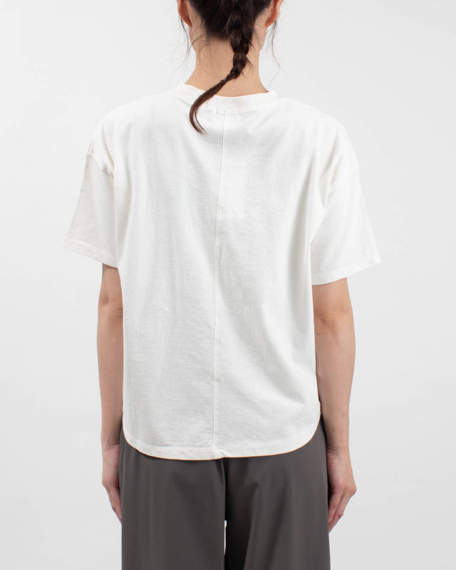B-521048　BLUE LAKE MARKET アメリカンドライ天竺 ヘムラウンドプリントTee[ST.ANSELMS～]