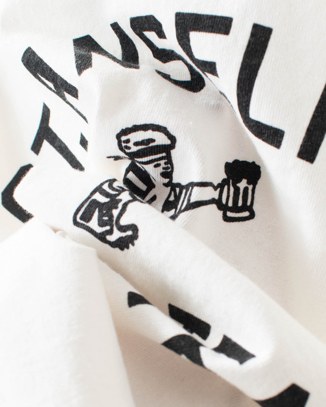 B-521048　BLUE LAKE MARKET アメリカンドライ天竺 ヘムラウンドプリントTee[ST.ANSELMS～]