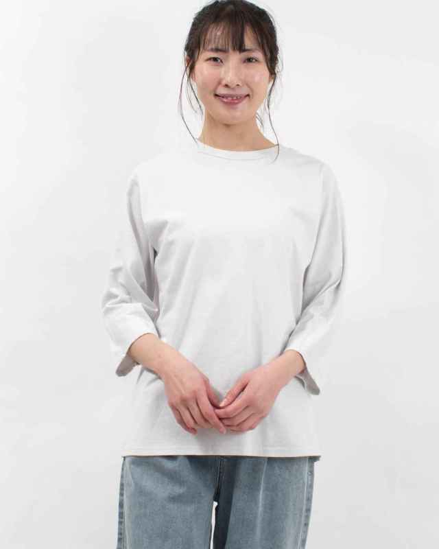 B-522005 BLUE LAKE MARKET アメリカンドライ天竺||7分袖ボックスプルオーバー