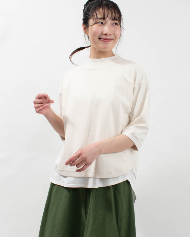 B-522006  BLUE LAKE MARKET アメリカンドライ天竺||ラヘムラウンドプルオーバー