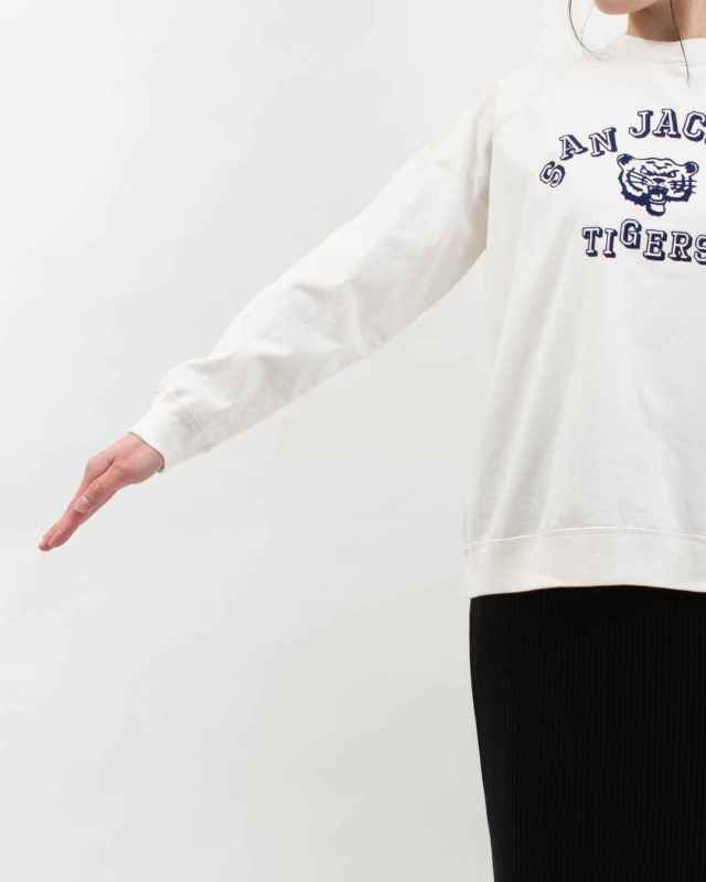 B-522023  BLUE LAKE MARKET 17/-BD天竺ラグランプリントプルオーバー[SAN JACINTO TIGERS]