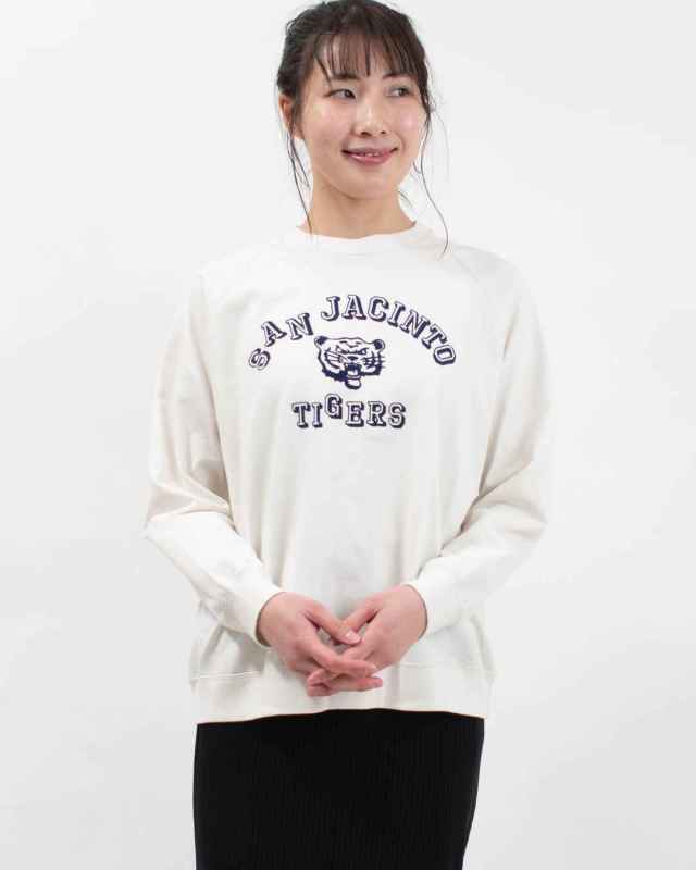 B-522023  BLUE LAKE MARKET 17/-BD天竺ラグランプリントプルオーバー[SAN JACINTO TIGERS]