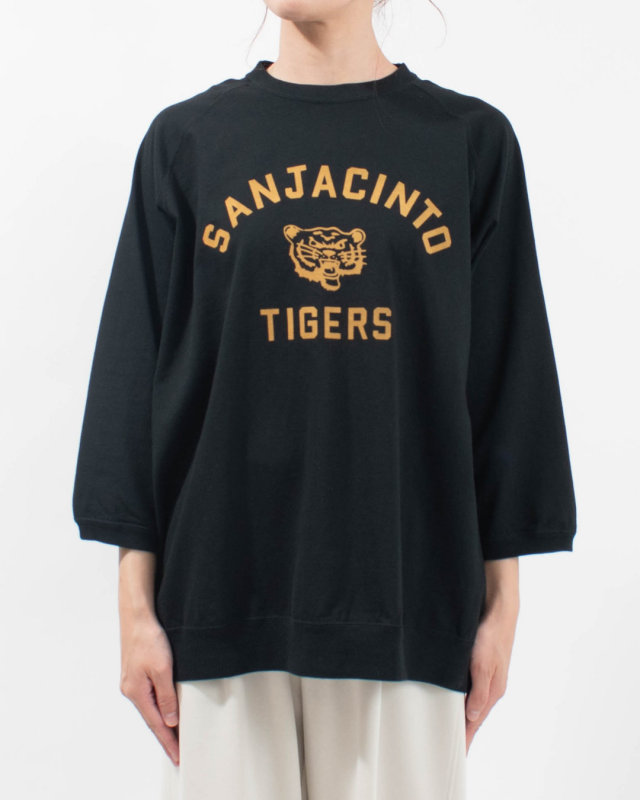 B-532004 BLUE LAKE MARKET 17/-BD天竺 プリントラグランプルオーバー[SANJACINTO TIGERS]