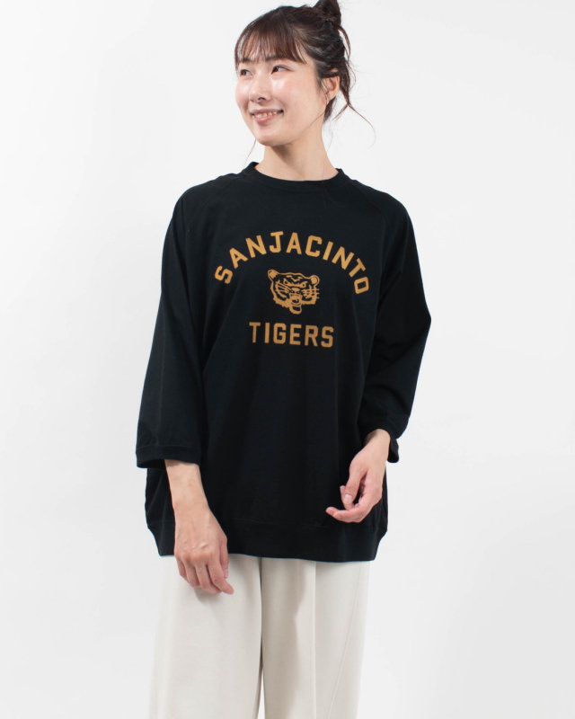 B-532004 BLUE LAKE MARKET 17/-BD天竺 プリントラグランプルオーバー[SANJACINTO TIGERS]