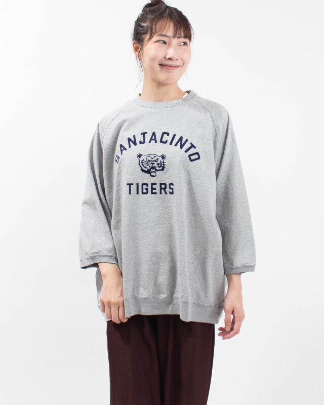 BLUE LAKE MARKET 17/-BD天竺 プリントラグランプルオーバー[SANJACINTO TIGERS]