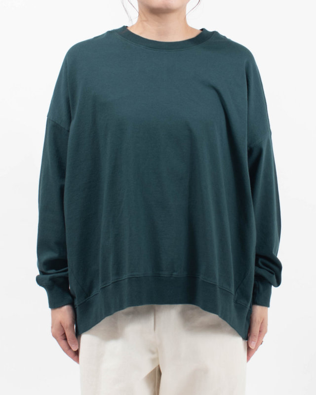 B-532026 BLUE LAKE MARKET アメリカンドライ天竺||バックスリットプルオーバー