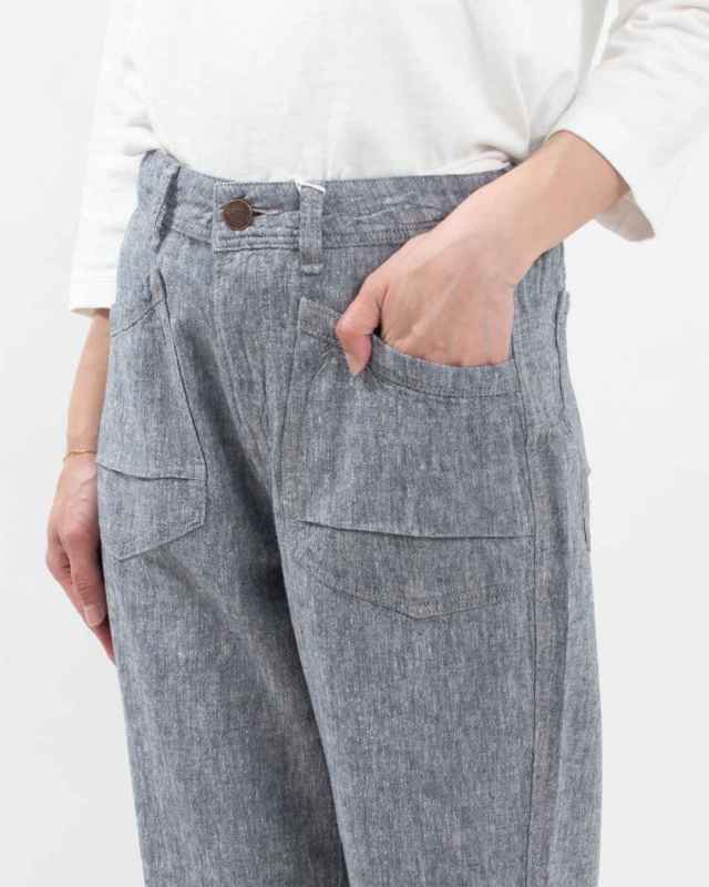 CF0585  Cafetty リネンテーパード リネンレーヨンキャンバス