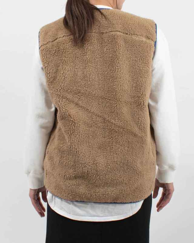 CH04-1475 CHUMS ボンディングフリースノーカラーベスト(アウター／フリース)