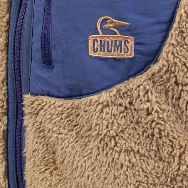 CH04-1475 CHUMS ボンディングフリースノーカラーベスト(アウター／フリース)