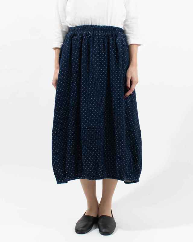 D3216  D*g*y バルーンスカート　デニムドットジャガード