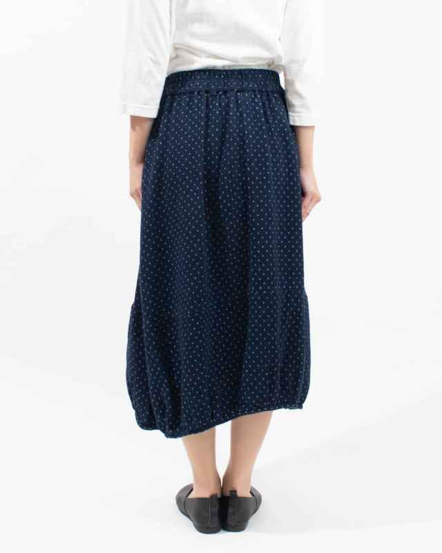 D3216  D*g*y バルーンスカート　デニムドットジャガード