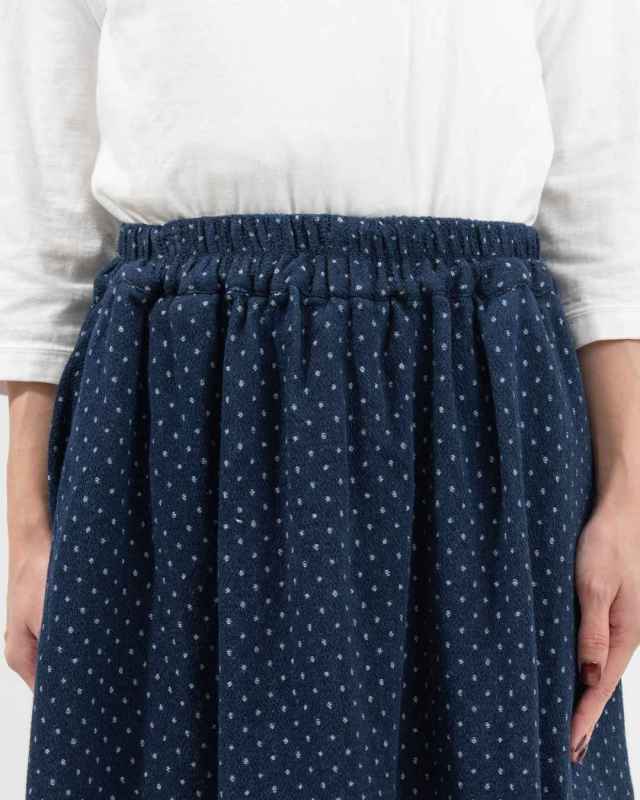 D3216  D*g*y バルーンスカート　デニムドットジャガード