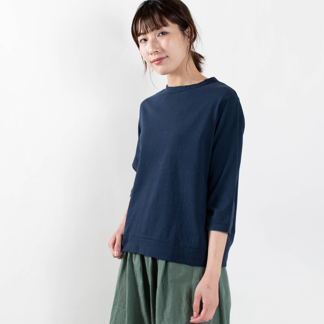 DANA FANEUIL ダナファヌル ムラ糸天竺7分袖ワイドTシャツ D5721301