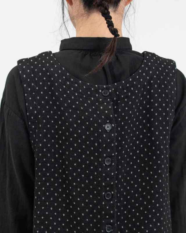 D9689  D*g*y 2WAYベスト デニムドットジャガード