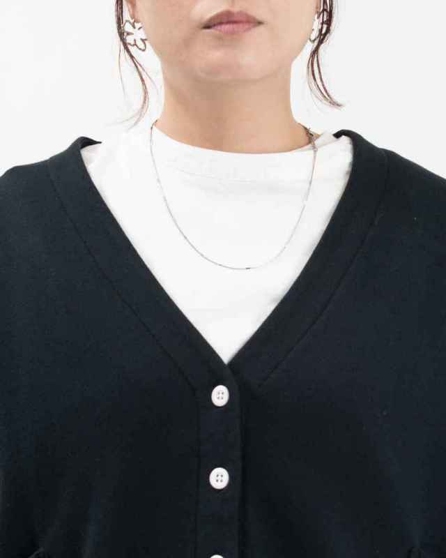 FA-1332  FIRST 丸いフォルムのVネックカーディガン