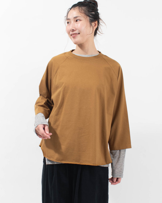 FA-2261 FIRST 裾カットオフラグラン7分袖Tシャツ