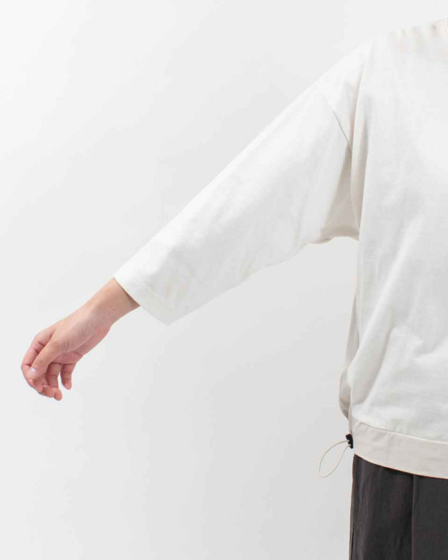 FA-3284  FIRST 天竺×布帛の切り替えプルオーバー