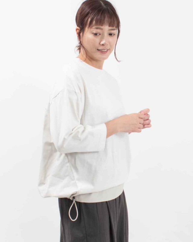 hunch ハンチ USAコットン×OE天竺 ロゴロンT WTS6960 ナチュラル ファッション ママ 服 30代 40代 50代ファッション カジュアル キレカジ ロゴ シンプル hunch USAコットン×OE天竺 ロゴロンT｜ナチュラルファッション