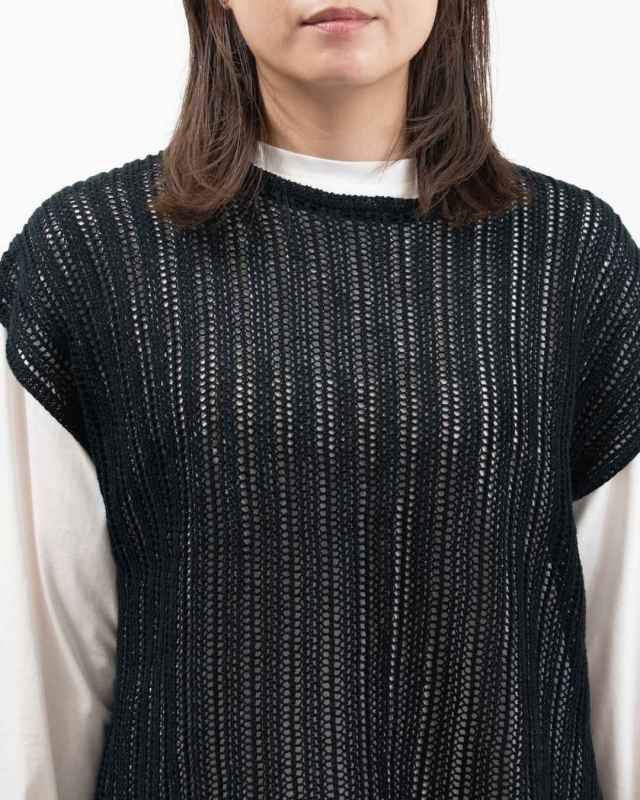 FA-35215  FIRST RESPECT1/13 透かし編みクルーネックベスト