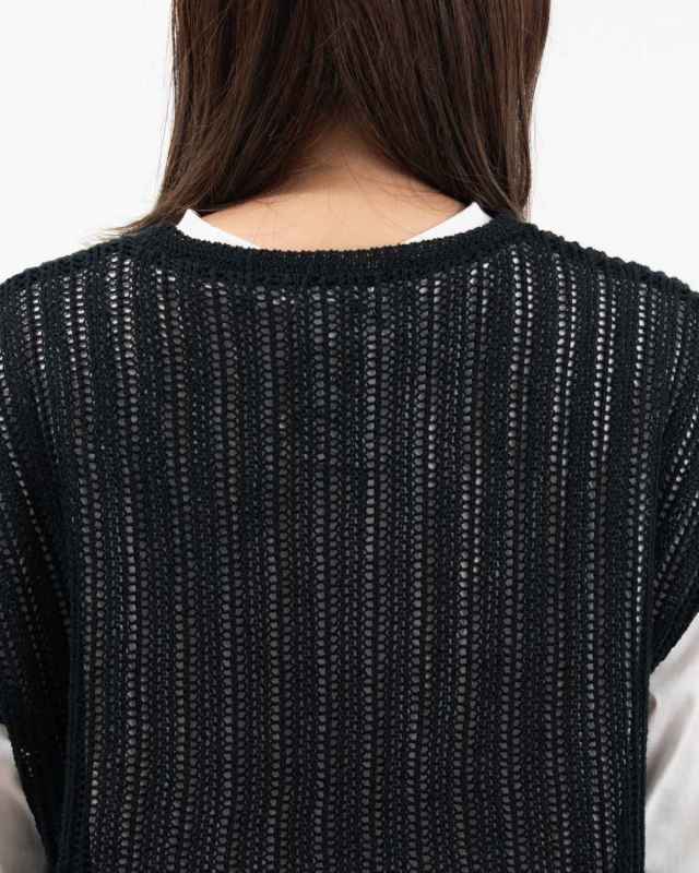 FA-35215  FIRST RESPECT1/13 透かし編みクルーネックベスト