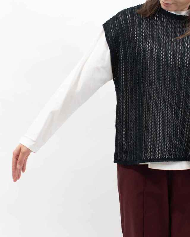 FA-35215  FIRST RESPECT1/13 透かし編みクルーネックベスト