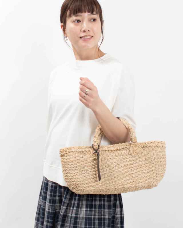 K765004  Folna メイズ透かし編みあずま袋ハンドメイドバック