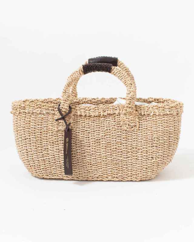 K765004  Folna メイズ透かし編みあずま袋ハンドメイドバック