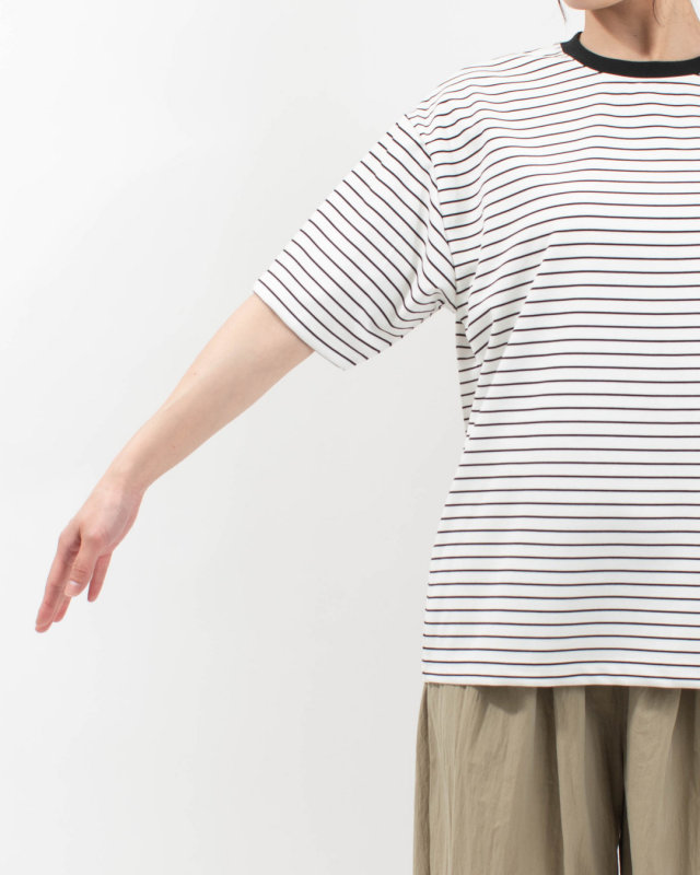 KE26113011  KELTY ワッペンロゴ ボーダーTシャツ