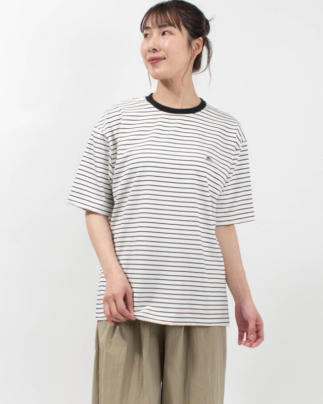 KE26113011  KELTY ワッペンロゴ ボーダーTシャツ