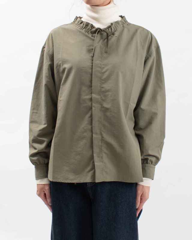 KF252TW00012 KIFFE RUFFLE COLLAR MILITARY SHIRT