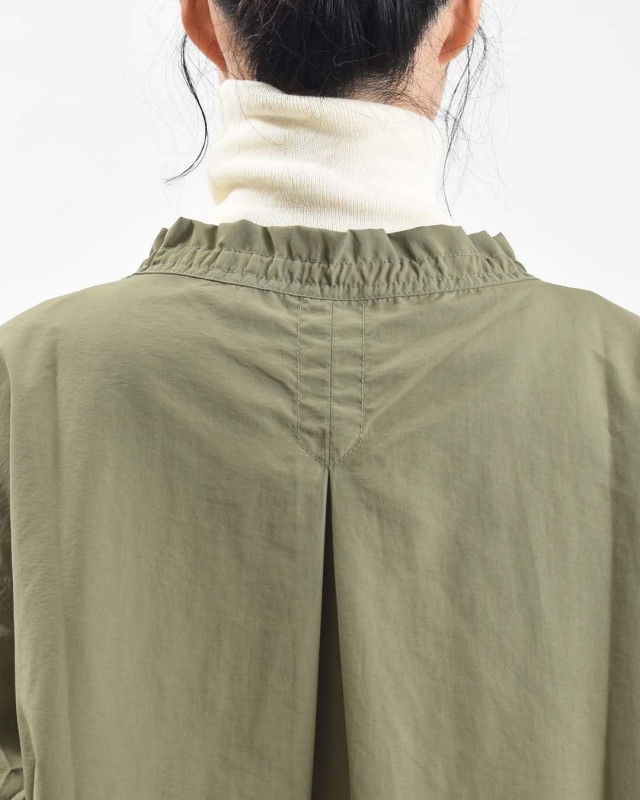 KF252TW00012 KIFFE RUFFLE COLLAR MILITARY SHIRT